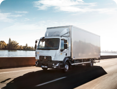 Image of truck travelling on dual carriageway