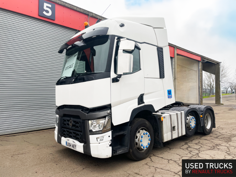 Used 2015 Renault T-460 6x2 tractor unit side profile | 601k kms | Double bunk sleeper cab | Available at Norfolk Truck and Van