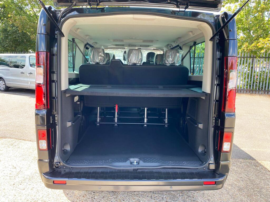 Boot space of Renault Trucks Trafic 9-seat Combi minibus with rear seats in place