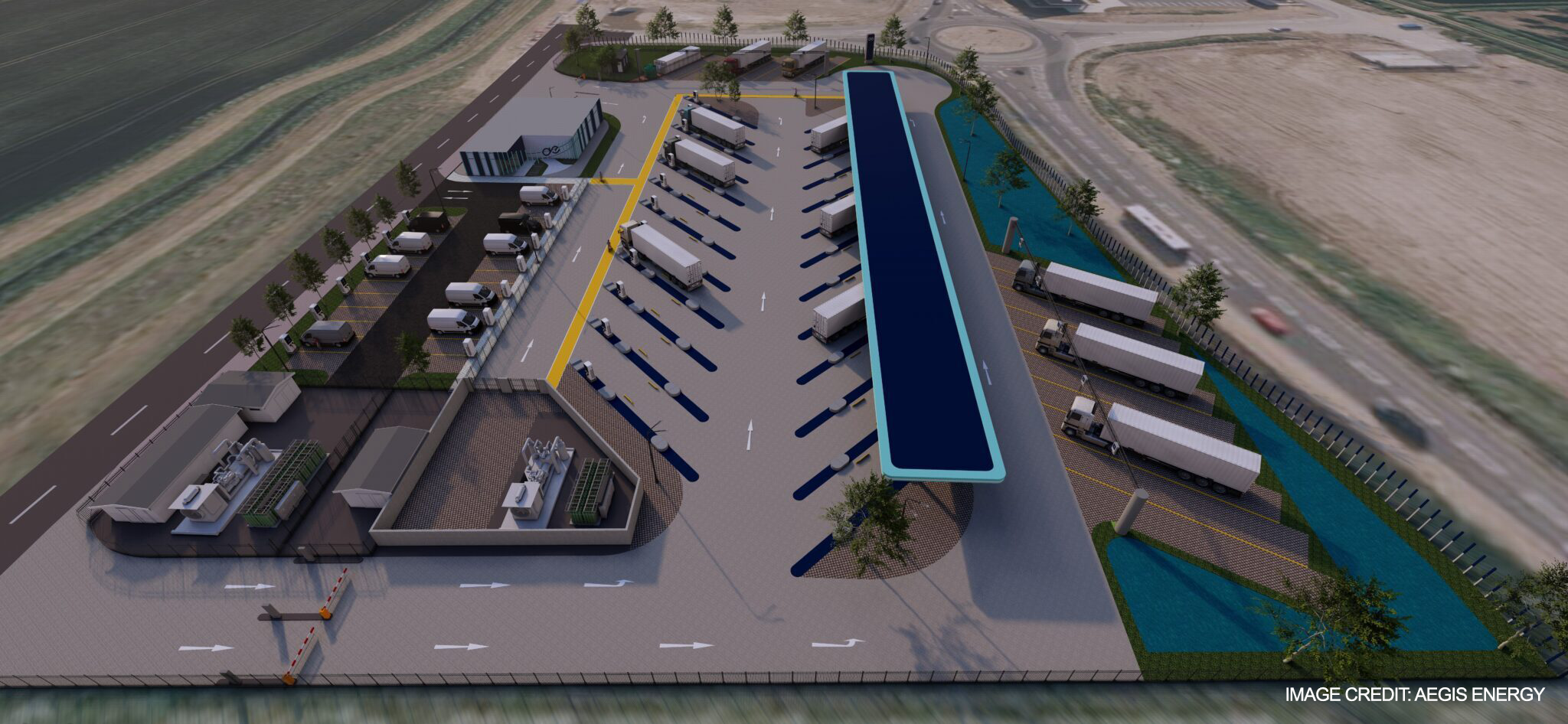 Diagram of proposed refuelling hub by Aegis Energy