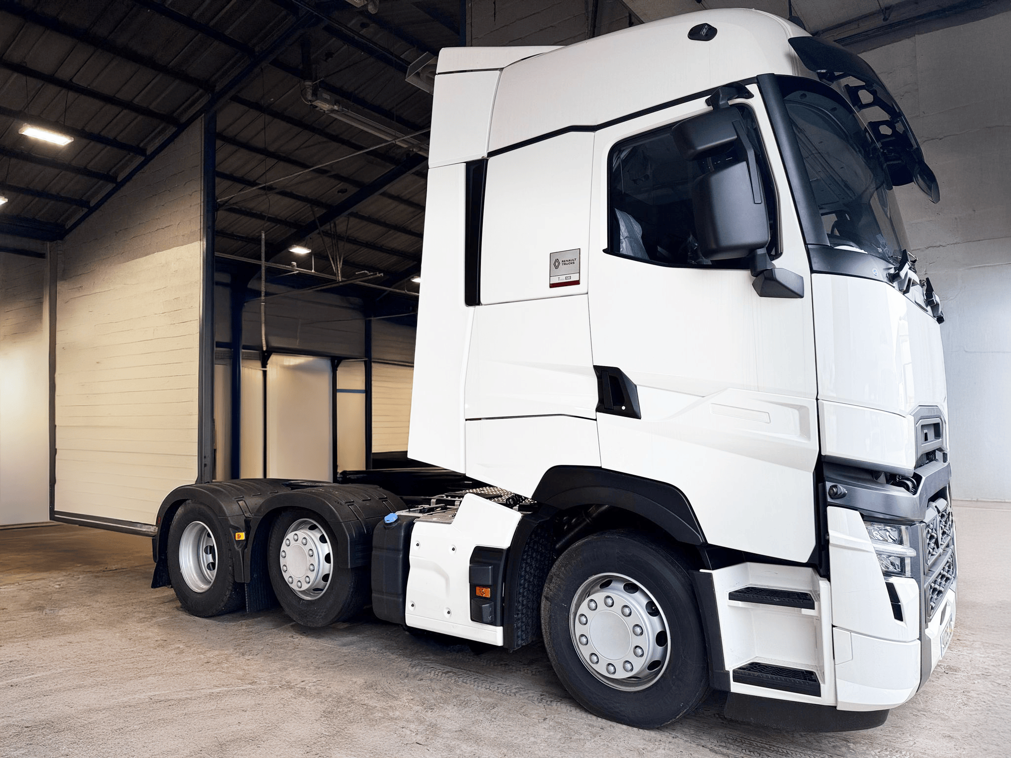 side view of truck without load at ipswich depot