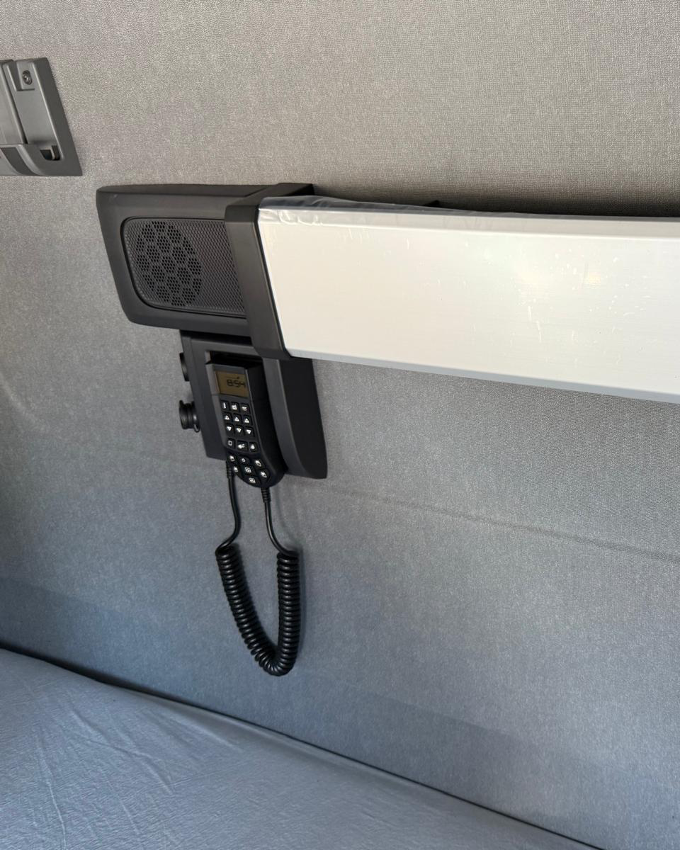 Sleeper area controls and storage inside Renault Trucks T High 520 cab